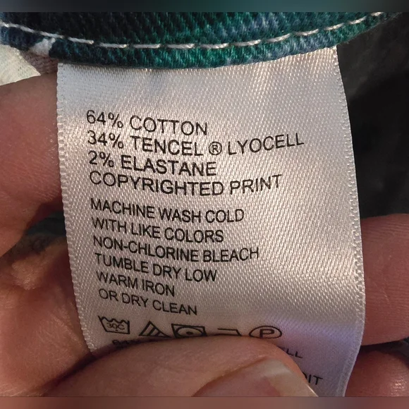 Tommy Bahama Jungle Floral Skinny Jeans Size 0 - Picture 8 of 11